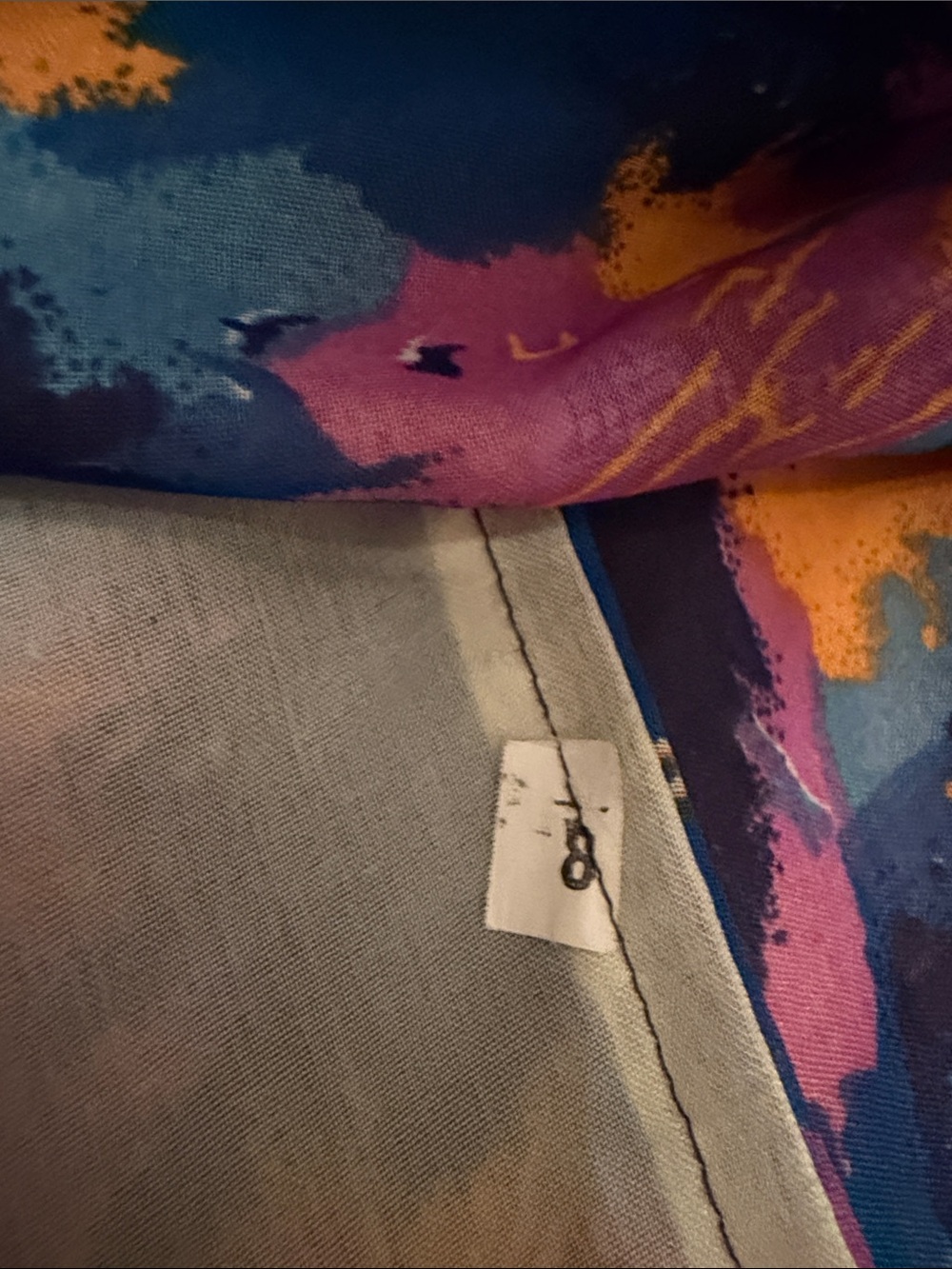 Women’s Reversible Wrap A-Line Skirt in Multi-Color Print - Picture 8 of 8